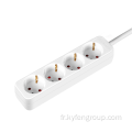 4 sorties Allemagne Power Strip